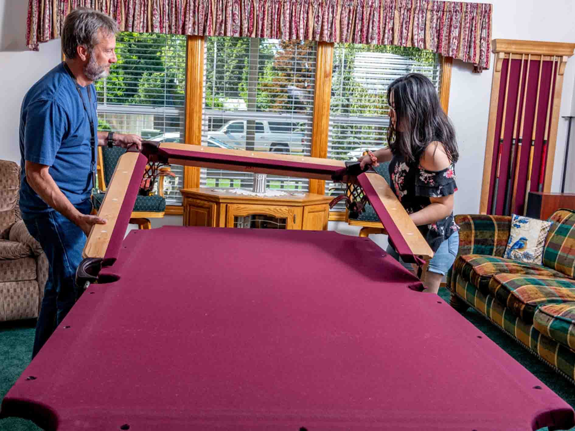 How much does it cost to move a full size pool table?